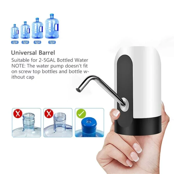 Mini Electric Water Dispenser Rechargeable Electric Water Pump - Image 3