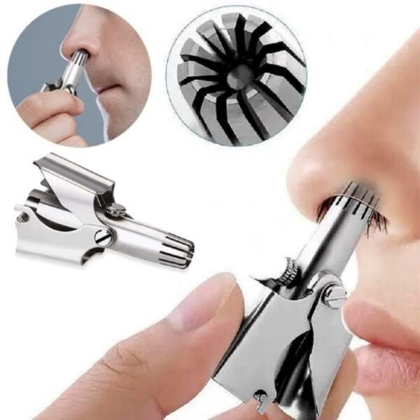 Portable Mini Stainless Steel Manual Nose & Ear Hair Trimmer - Image 2